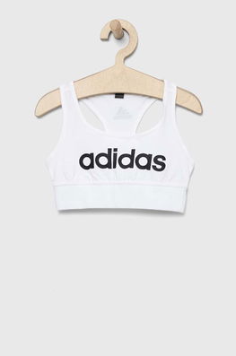 Adidas sutien fete G LIN CR culoarea alb , Sutiene sport Dama