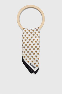 Moschino batistă de buzunar de mătase culoarea alb Barbati