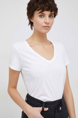 Mos Mosh Tricou din bumbac culoarea alb Dama