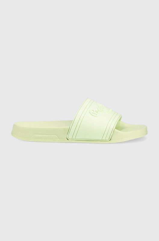 Pepe Jeans papuci SLIDER femei, culoarea verde, PLS70125 Dama