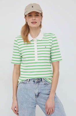 Tommy Hilfiger tricou polo femei, culoarea bej Dama