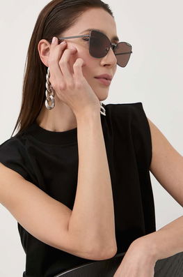 Balenciaga ochelari de soare BB0278S femei, culoarea maro Dama