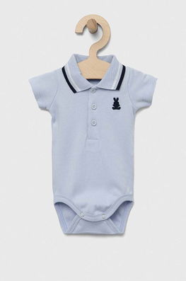 United Colors of Benetton body din bumbac pentru bebelusi , Manecă scurtă albastru Barbati