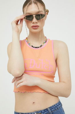 Von Dutch top femei, culoarea portocaliu Dama