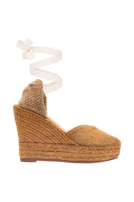 Manebi espadrile Heart-Shaped Wedge Espadrilles culoarea maro, R 2.0 WH Dama