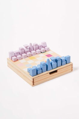 SunnyLife șah și table Wooden Majorelle multicolor