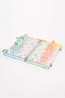 SunnyLife șah și table Mini Lucite Aurora multicolor
