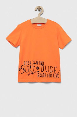 Birba&Trybeyond tricou copii culoarea portocaliu, cu imprimeu , Mânecă scurtă Barbati