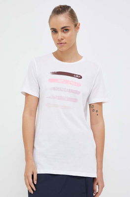 CMP tricou din bumbac culoarea alb Dama