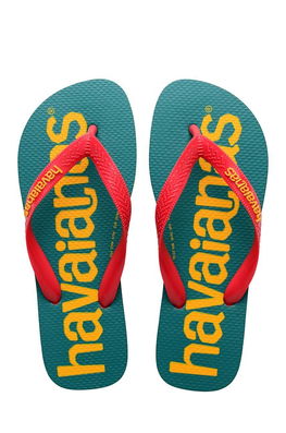 Havaianas slapi copii LOGOMANIA culoarea turcoaz , Şlapi Barbati