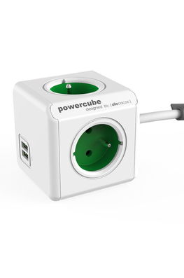 PowerCube Splitter modular PowerCube Extended USB 1,5 verde