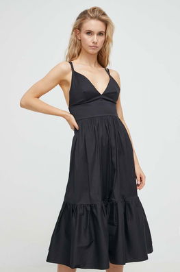 Max Mara Beachwear rochie de plaja culoarea negru Dama
