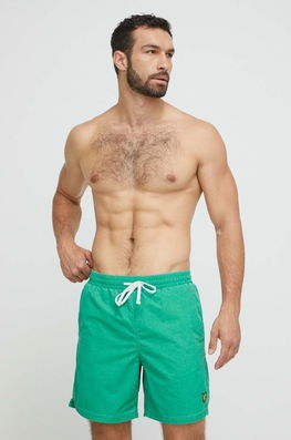 Lyle & Scott pantaloni scurti de baie culoarea verde Barbati