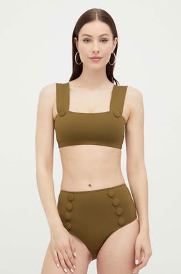 MAIO Paris costum de baie din două piese culoarea verde, cupa moale Dama
