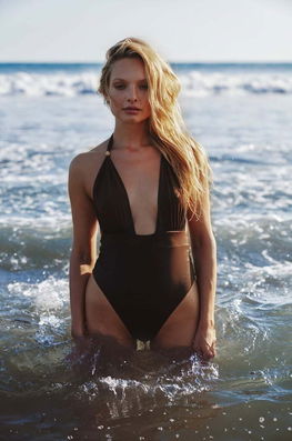 Praia Beachwear costum de baie dintr-o bucată culoarea maro, cupa moale Dama