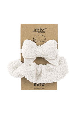 Jamiks elastice de par copii (2-pack) , Ornamente de păr alb Dama