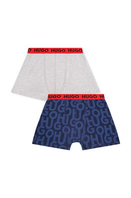 HUGO boxeri copii 2-pack culoarea albastru marin , Boxeri şi slipuri bleumarin Barbati