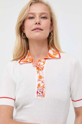 MAX&Co. tricou Supermax x Superga femei, culoarea alb Dama