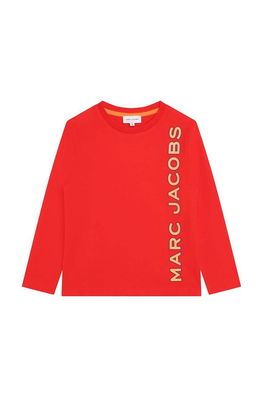 Marc Jacobs longsleeve din bumbac pentru copii culoarea rosu, cu imprimeu , Mânecă lunga Dama
