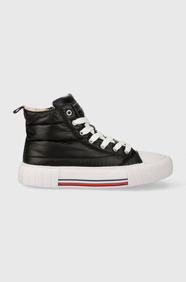 Tommy Hilfiger tenisi copii culoarea negru , Teniși înalţi Dama