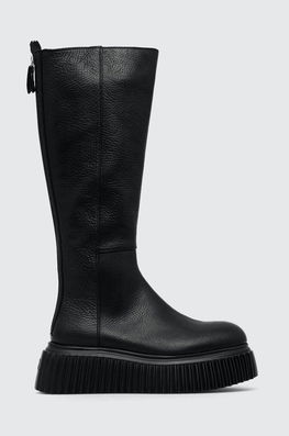 AGL ghete de piele MILAGROS BOOT femei, culoarea negru, cu platforma, D751560PGKI0121013 Dama