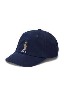 Polo Ralph Lauren șapcă din bumbac pentru copii culoarea albastru marin, cu imprimeu , Șepci de baseball bleumarin Barbati