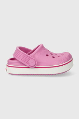 Crocs slapi copii CROCBAND CLEAN CLOG culoarea roz , Papuci Dama