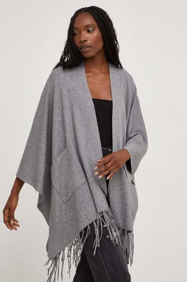 Answear Lab poncho culoarea gri, light Dama