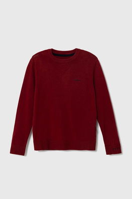 Pepe Jeans pulover de bumbac pentru copii culoarea bordo, light , Pulovere burgundia Barbati