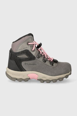 Columbia incaltaminte din piele pentru copii YOUTH NEWTON RIDGE AMPED culoarea gri Dama