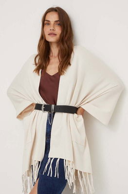 Answear Lab poncho culoarea bej, light Dama