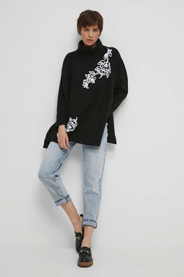 Medicine poncho culoarea negru Dama