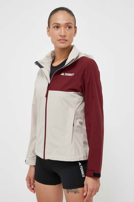 adidas TERREX geaca de ploaie Multi RAIN.RDY femei, culoarea bej Dama