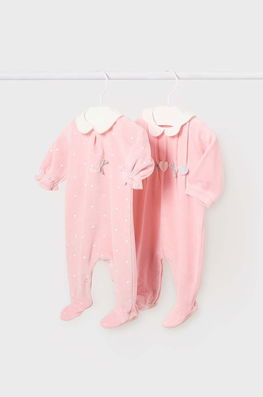 Mayoral Newborn costum bebe Gift box 2-pack , Mânecă lungă roz Dama