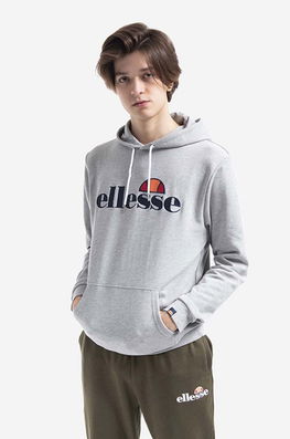 Ellesse bluză SHK13288 Ferrer barbati, culoarea verde, cu glugă, neted SHK13288-KHAKI gri
