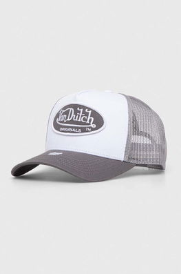 Von Dutch sapca culoarea gri, cu imprimeu