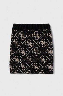 Guess fusta fete culoarea negru, mini, drept Dama