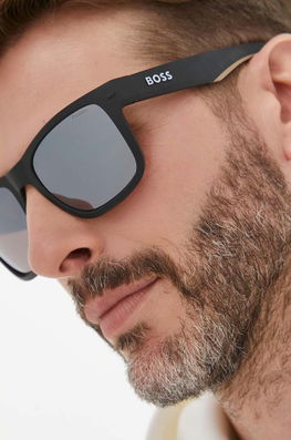 BOSS ochelari de soare barbati, culoarea negru