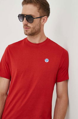 North Sails tricou din bumbac culoarea rosu, neted Barbati