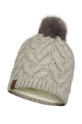 Buff Căciulă culoarea crem, din tricot gros bej Dama