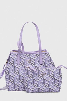 Guess poseta fete culoarea violet , Shopper și tote Dama