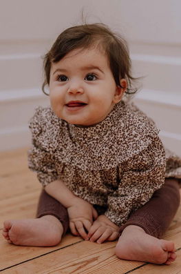 That's mine bluză de bumbac pentru copii Santu Shirt 24861 culoarea maro, cu model SANTU , Bluze subțiri Dama