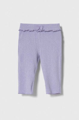 United Colors of Benetton pantaloni de trening pentru bebeluși culoarea violet, neted Dama