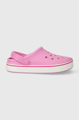 Crocs papuci Crocband Clean Clog femei, culoarea roz, 208371 Dama