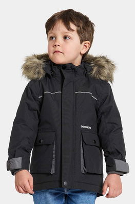 Didriksons geaca de iarna pentru copii KURE KIDS PARKA culoarea negru , Tehnice Barbati
