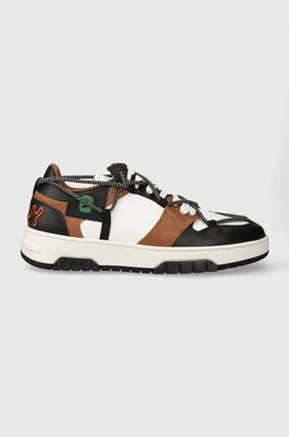 Off Play sneakers din piele SORRENTO culoarea maro, SORRENTO 1 WHITE BLACK COGNAC GREEN Barbati