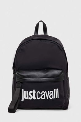 Just Cavalli rucsac barbati, culoarea negru, mare, cu imprimeu