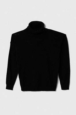 United Colors of Benetton pulover pentru copii din amestec de lana culoarea negru, light , Pulovere Barbati