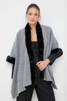 Morgan poncho culoarea gri, light Dama