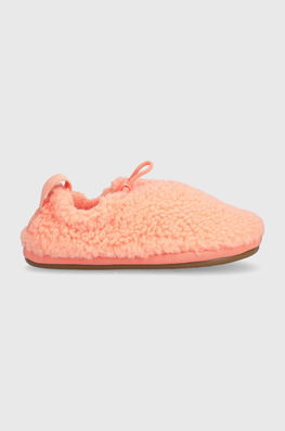 UGG papuci copii T PLUSHY SLIPPER culoarea portocaliu Dama